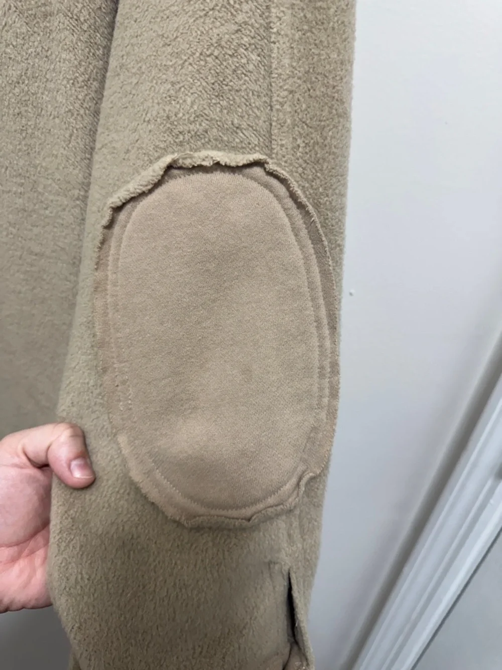 Carly Jean Los Angeles Tan Plush Button-Front Shacket - Picture 8 of 8